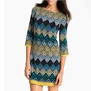Eliza J Geometric Mosaic shift dress sz 6 EUC